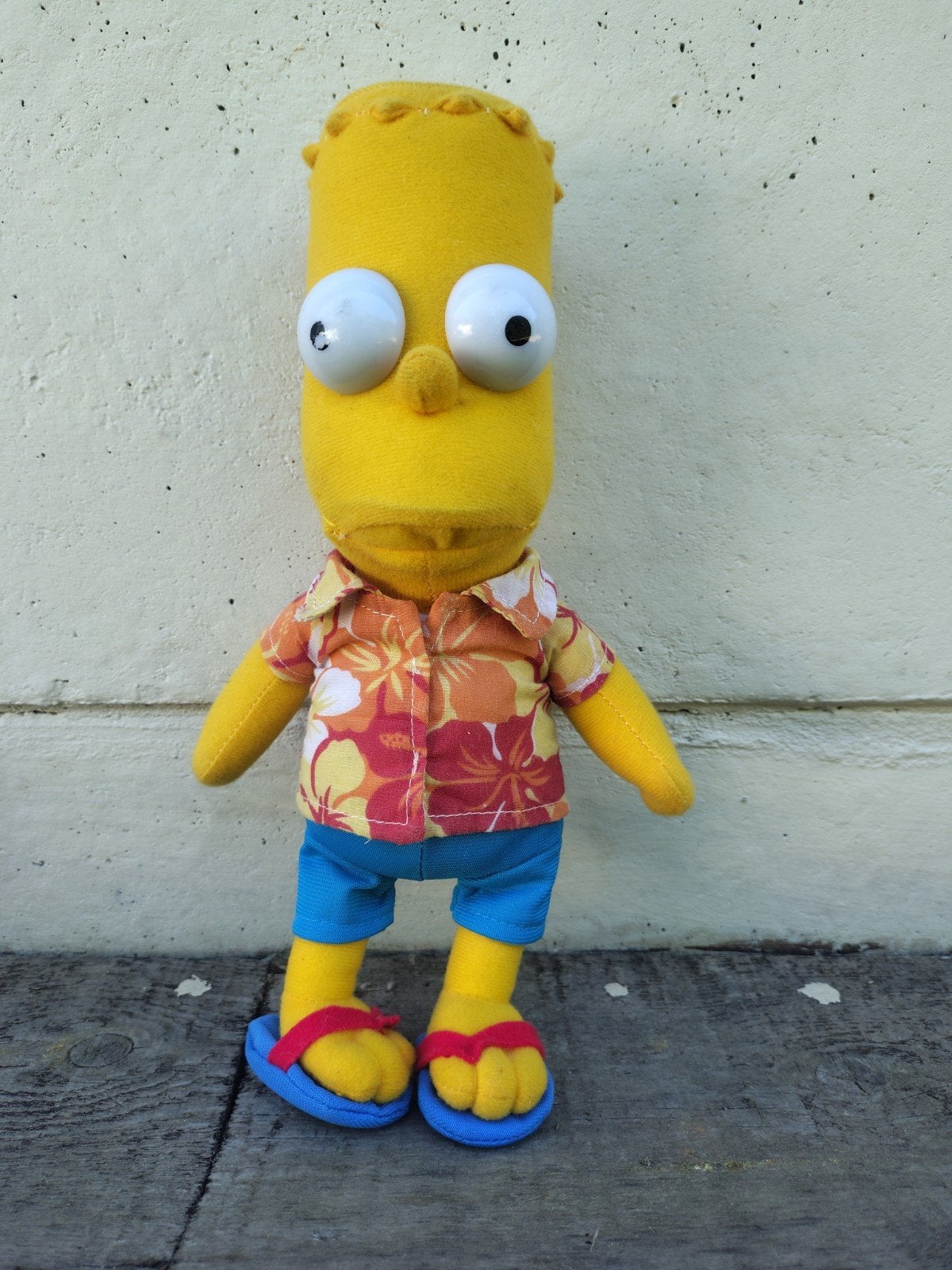 Vintage Bart Simpson Pluche Knuffel (Hawaï Editie), Gebruikt, Overige merken, Overige typen, Ophalen of Verzenden