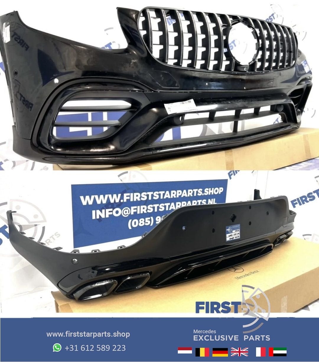 C253 GLC63 AMG COUPÉ PAKKET BUMPER SET W253 GLC 63 AMG PRE-F, Utilisé, Avant, -, -