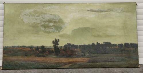 Huile sur toile paysage Brabancon signe Charles Lebon., Ophalen of Verzenden, Landschap, Doek