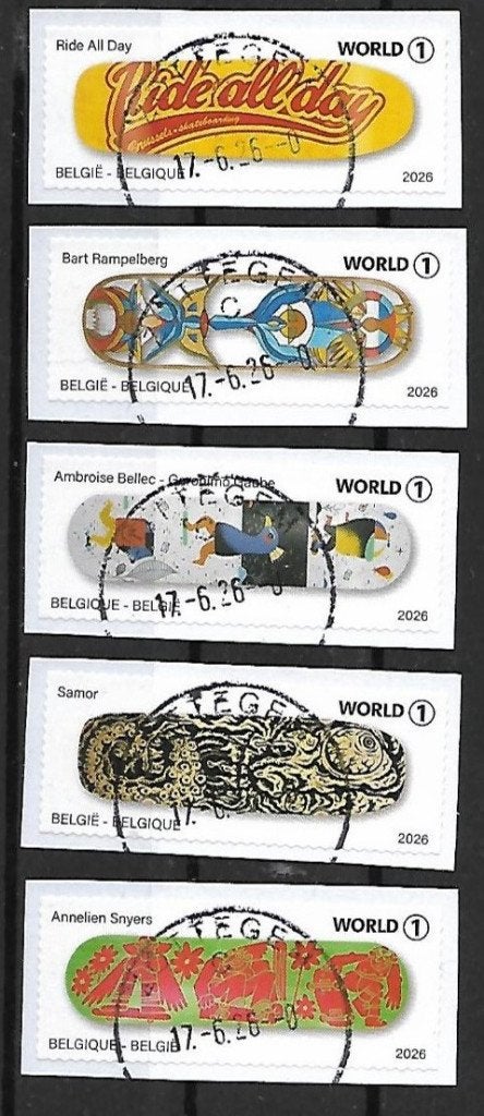 2026 Skate borden Gestempeld, Verzenden, Gestempeld, Gestempeld