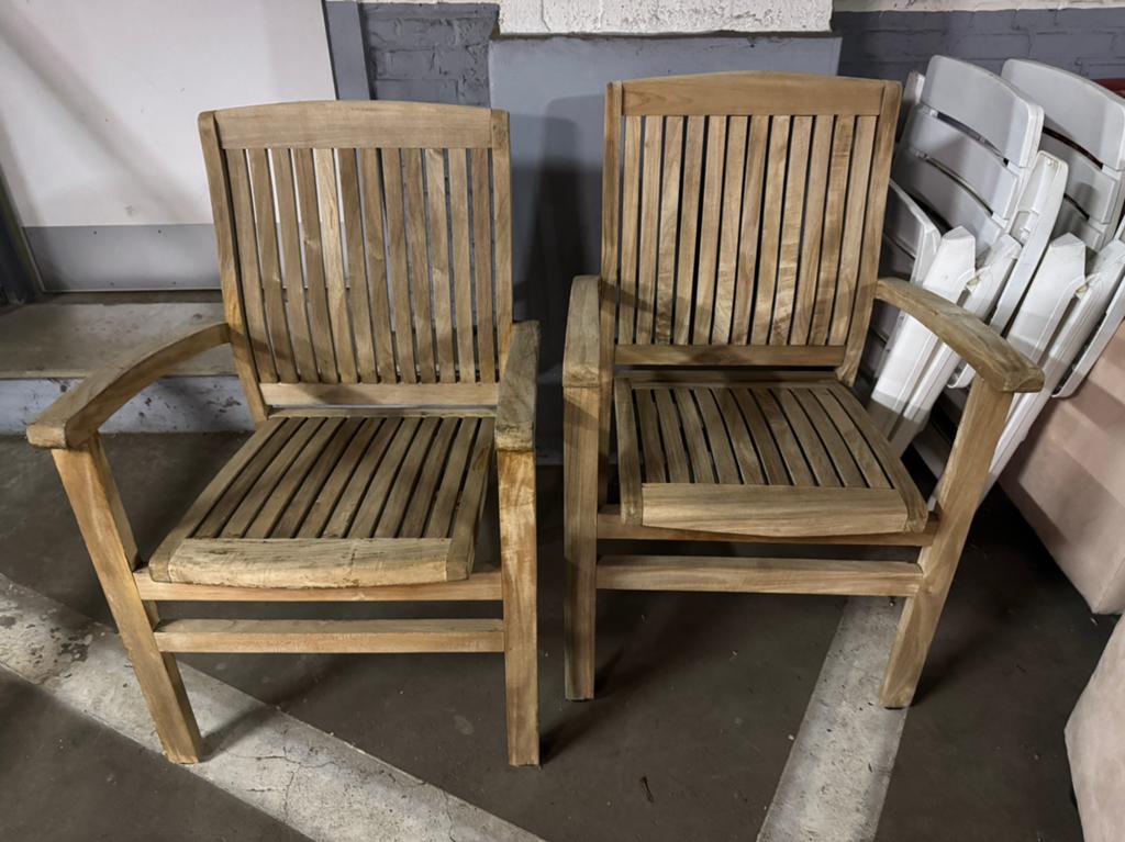 Tuinstoel teak, Tuin en Terras, Tuinstoelen, Ophalen, Gebruikt