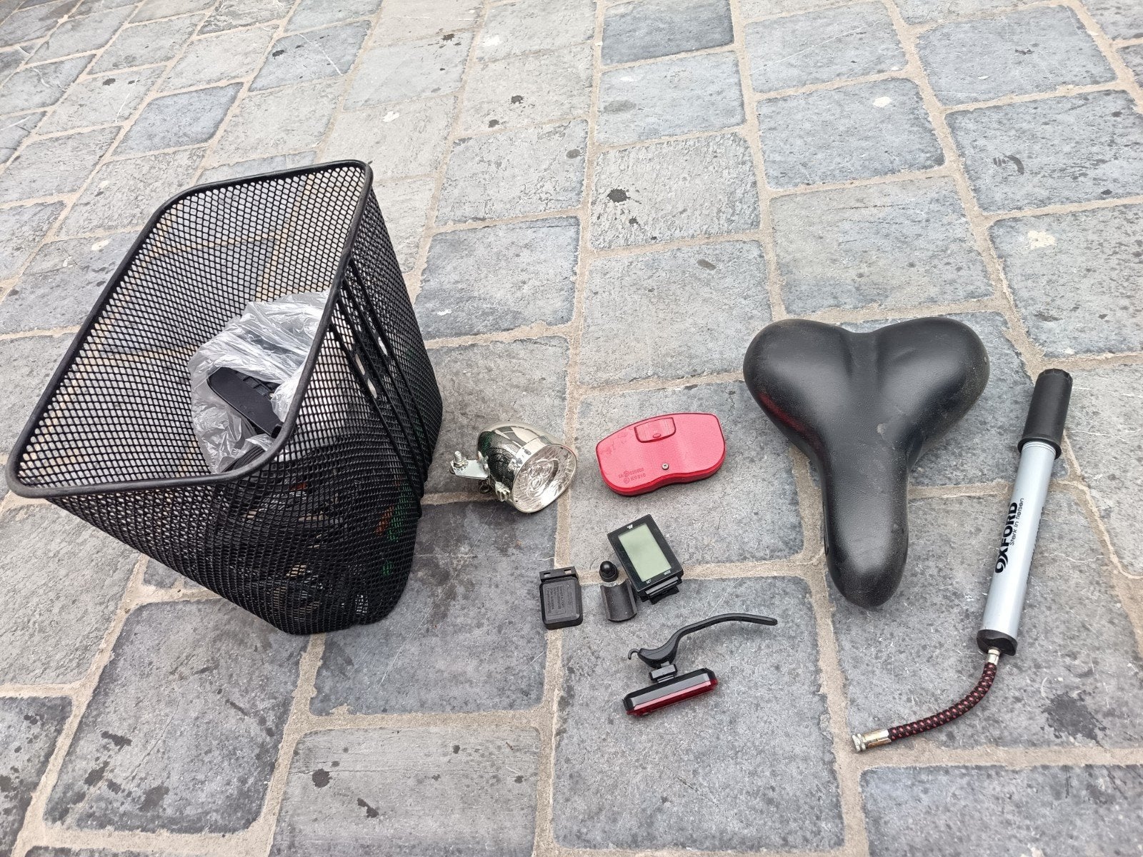 fietsaccessoires, Ophalen
