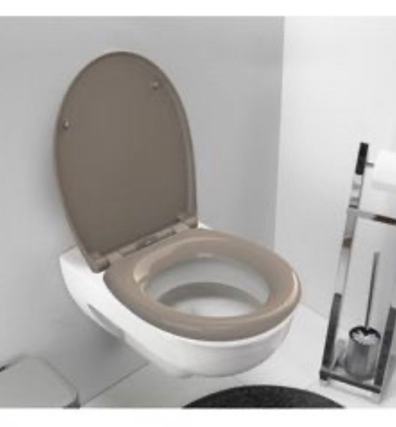 Siège de toilette marron-gris-beige, siège toilette Nouveau, Bricolage & Construction, Sanitaire, Enlèvement ou Envoi, Neuf, Toilettes