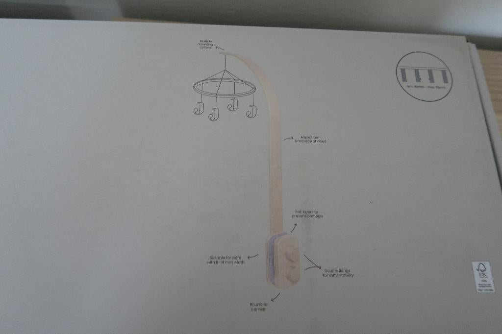 Houten arm voor mobiel - Jollein, Kinderen en Baby's, Ophalen of Verzenden, Nieuw, Mobiel