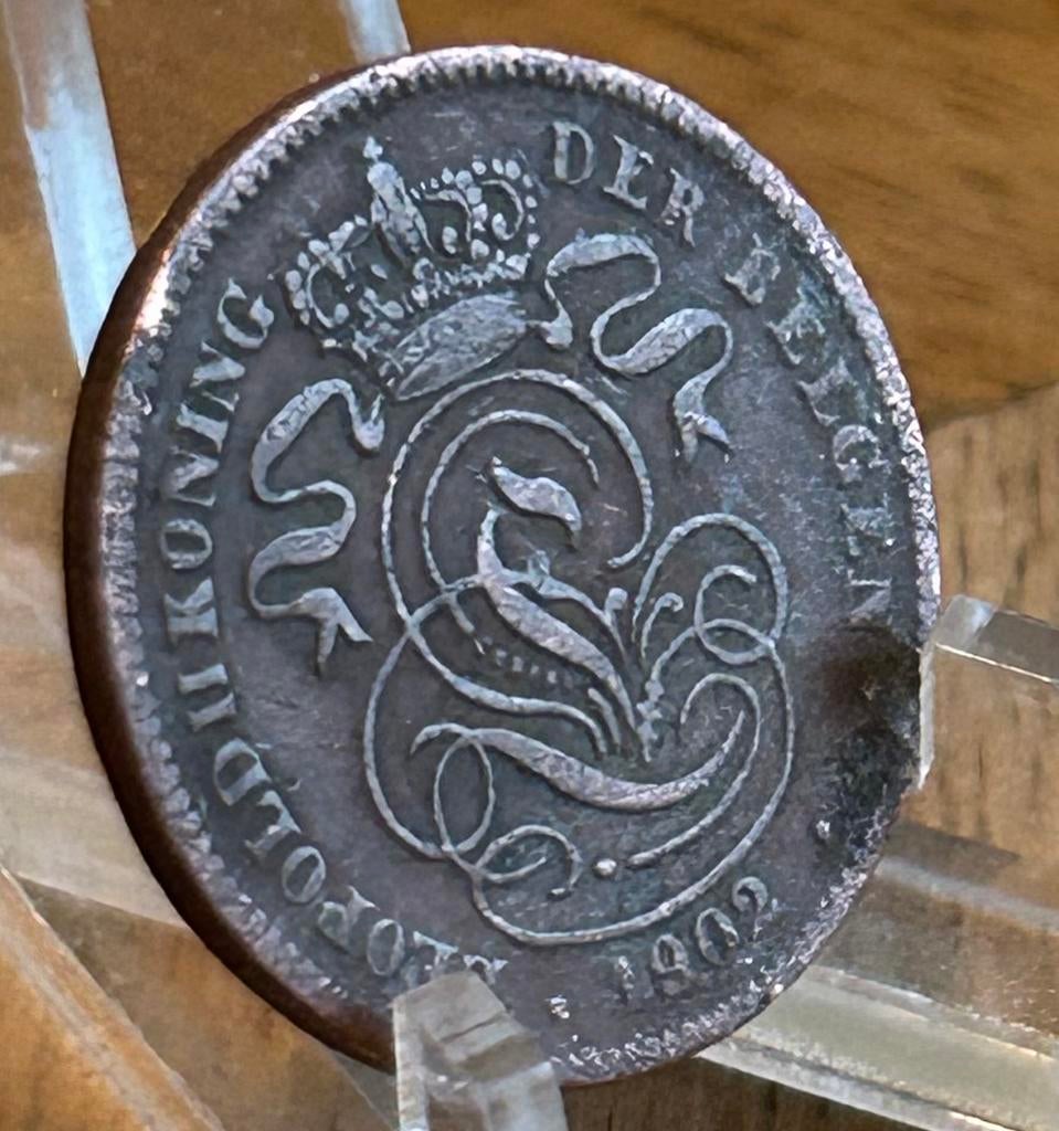 2 cents 1902 flamand complet E en cent léopold 2, Enlèvement ou Envoi