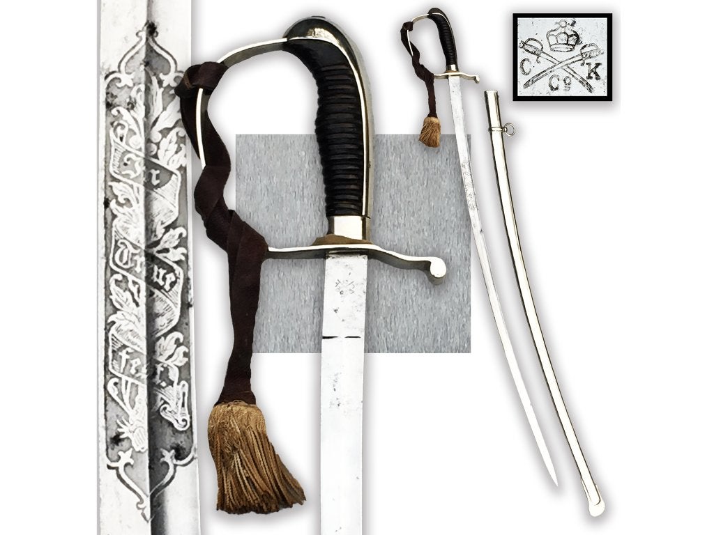 🚨Rare SABRE BAVAROIS CCK IN TREUE FEST + Dragonne Original, Enlèvement ou Envoi, Armée de terre, Épée ou sabre