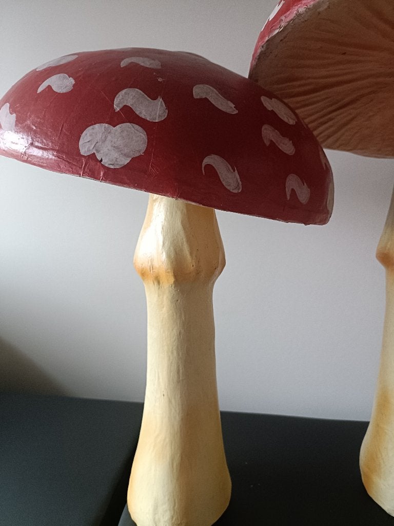 Decoratieve paddestoelen papier mache, Ophalen, Binnen, Gebruikt, 60 cm