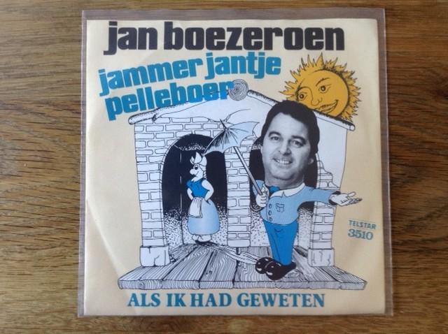 single jan boezeroen, Cd's en Dvd's, Vinyl Singles, Beschermende buitenhoes, Fotohoes, Originele persing, Single, 1980 - 1989