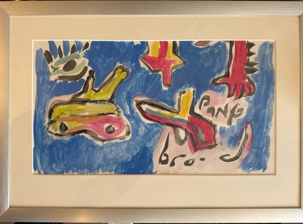 Herman Brood  Uniek werk, Ophalen, Gesigneerd, Tekening, Papier