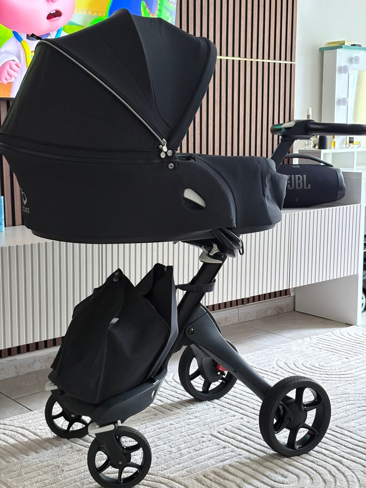 Stokke Xplory V4 3-en-1, Kinderen en Baby's, Kinderwagens en Combinaties, Ophalen, Zo goed als nieuw, Kinderwagen, Maxi-Cosi