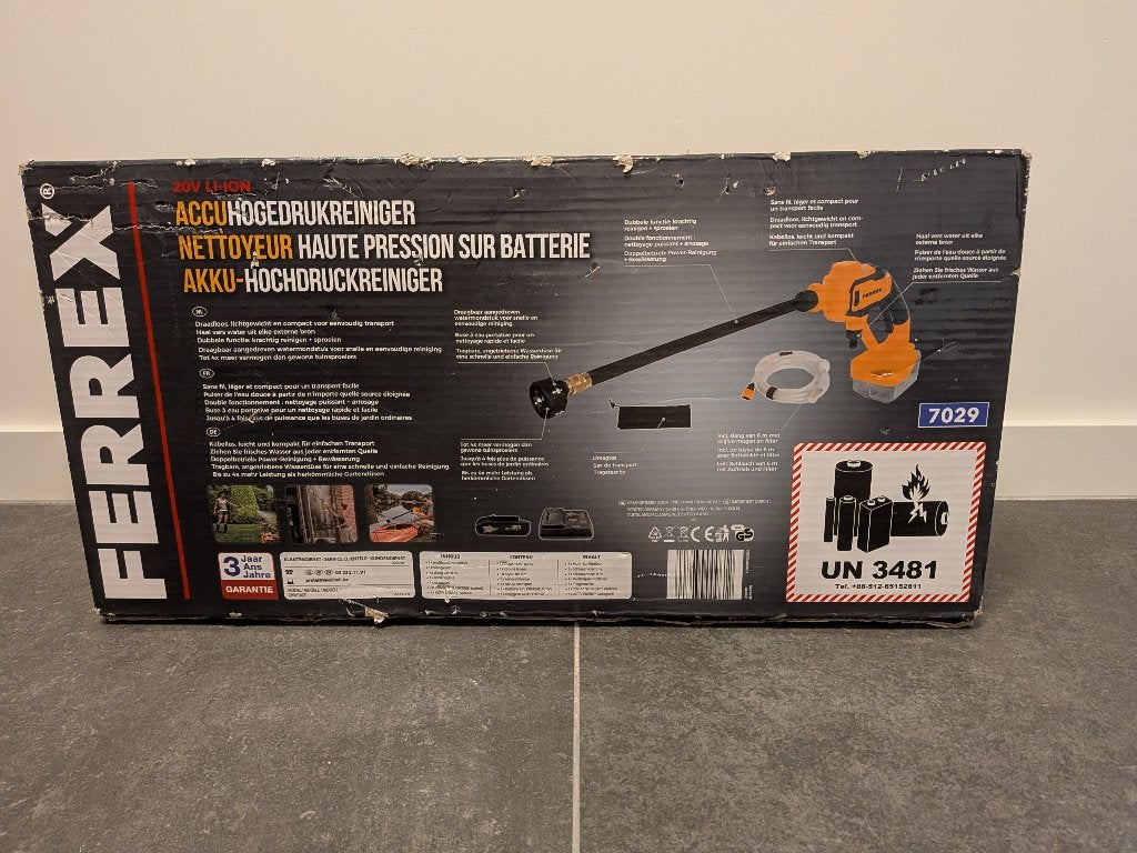 Nettoyeur haute pression à batterie sans fil Ferrex, Jardin & Terrasse, Enlèvement ou Envoi, Neuf, Batterie, Ferrex