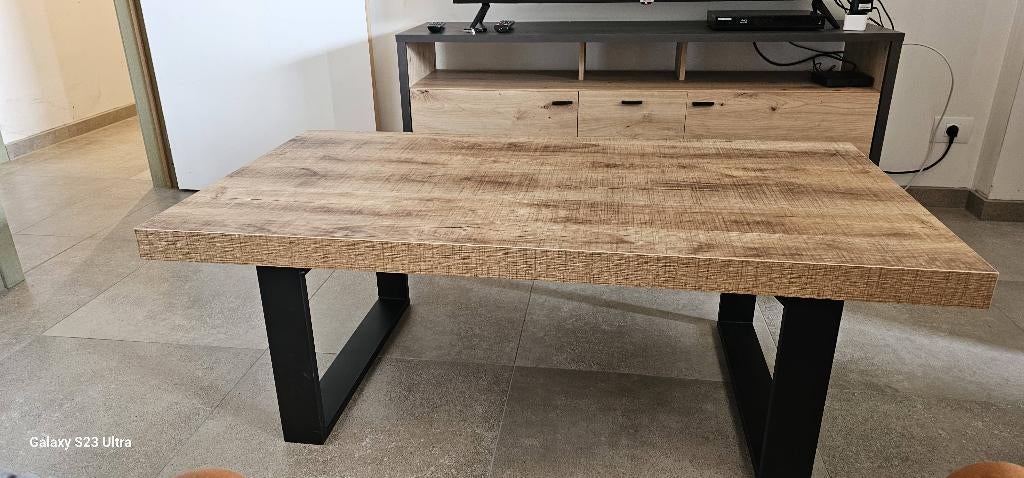 Salon tafel, Ophalen, Rechthoekig, Overige houtsoorten, Landelijk