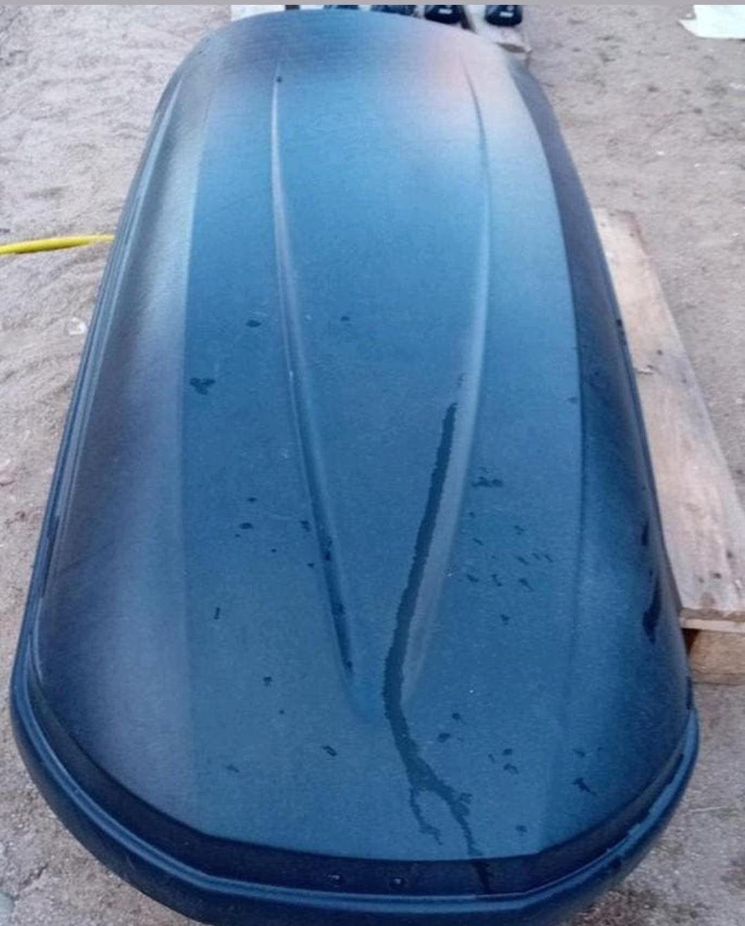 Thule Pacific 200 dakkoffer + originele Thule dakdragers, Ophalen, Zo goed als nieuw