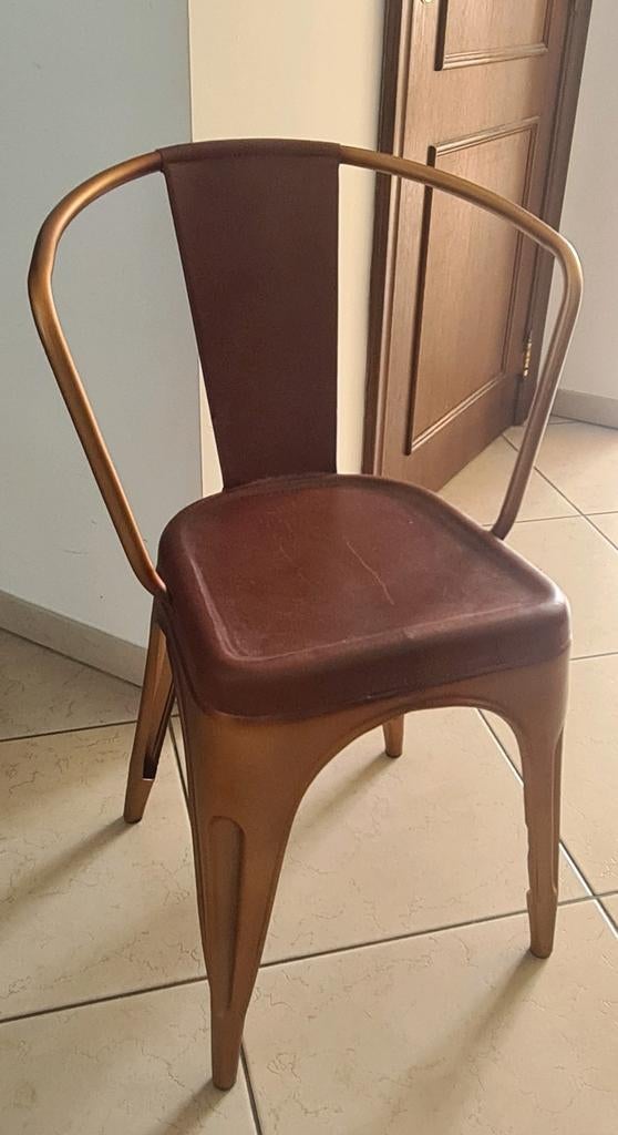 Koperen industriële stoel, Antiek en Kunst, Ophalen of Verzenden
