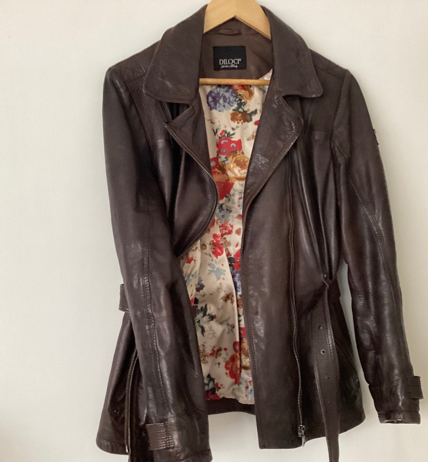 Lederen damse jas, Kleding | Dames, Ophalen, Zo goed als nieuw, Maat 36 (S)