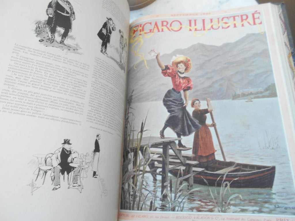 anciennes revues reliées "Le figaro illustré " 1895, Boeken, Tijdschriften en Kranten, Ophalen of Verzenden, Gelezen
