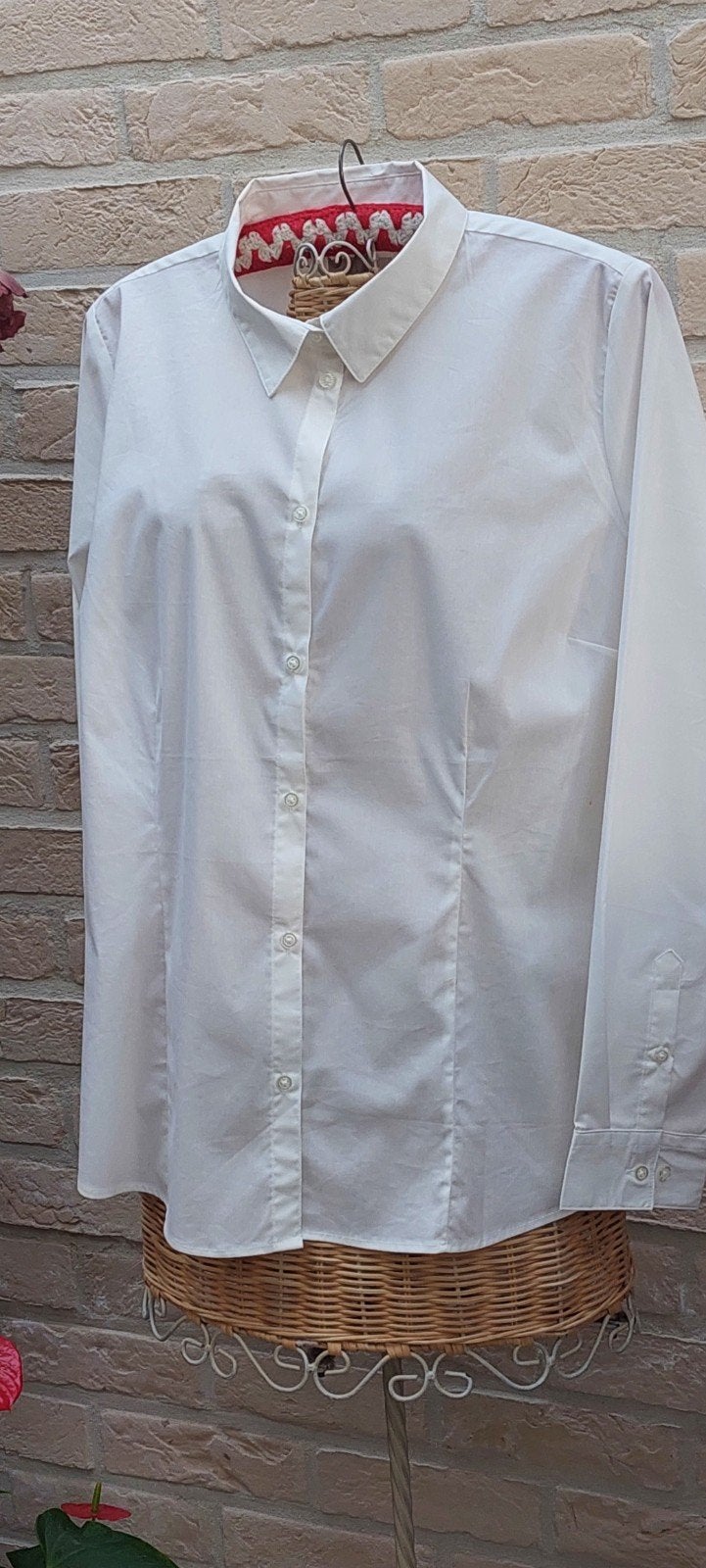 hemdbloes maat 46 bel&Bo 57cm van oksel tot oksel, Wit, Ophalen of Verzenden, Zo goed als nieuw, Maat 46/48 (XL) of groter