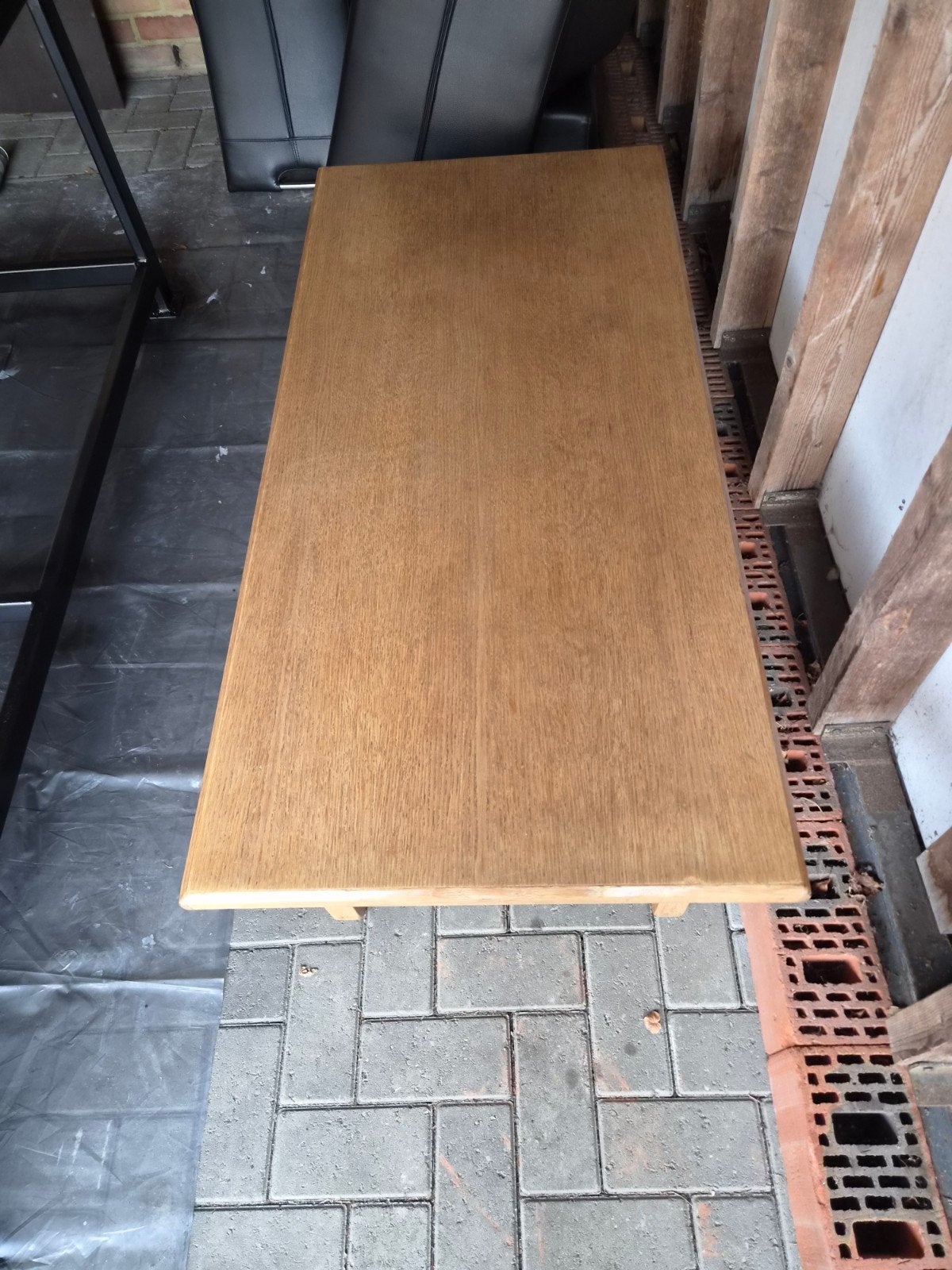 zetel stoelen en salontafel, Ophalen, Gebruikt, Hout
