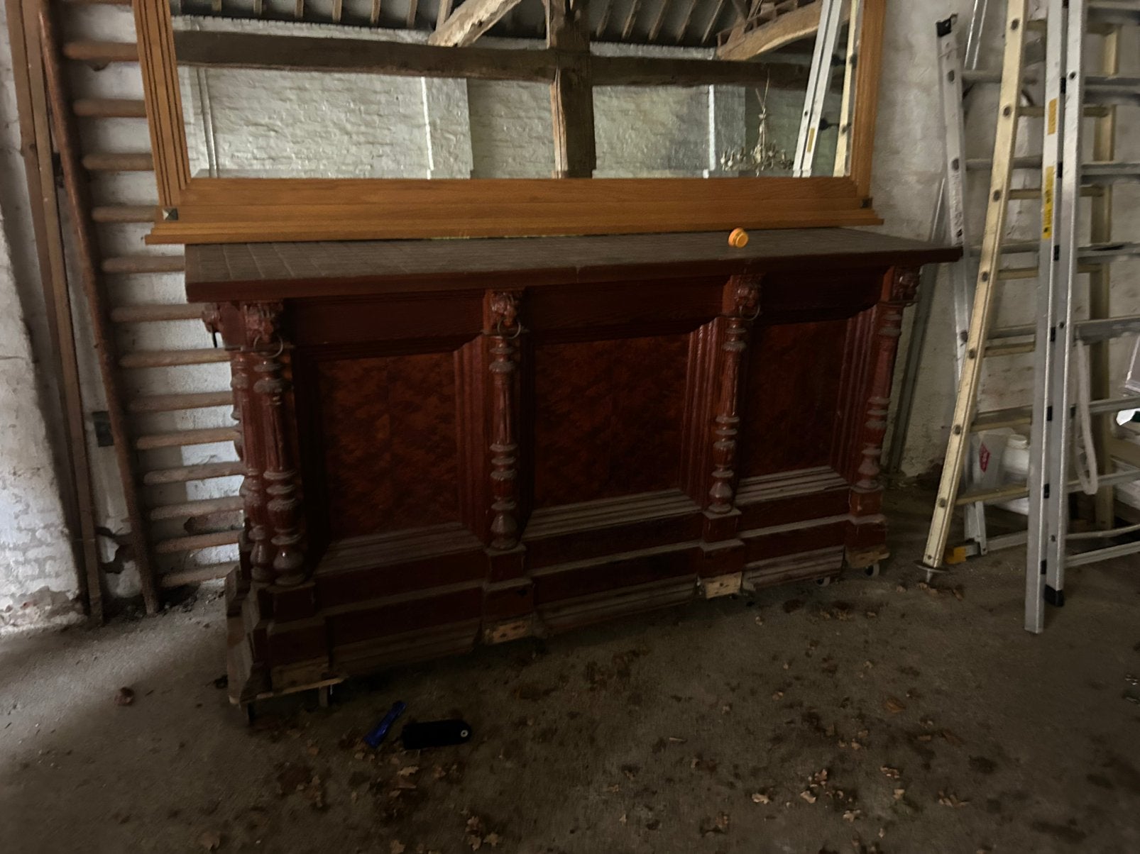 Oude antieke cagetoog compleet 210cm, Ophalen, Gebruikt