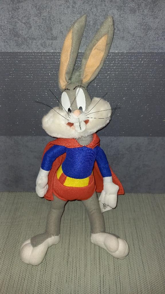 Super Hero Bugs Bunny knuffel, Overige merken, Overige karakters, Konijn, Ophalen of Verzenden