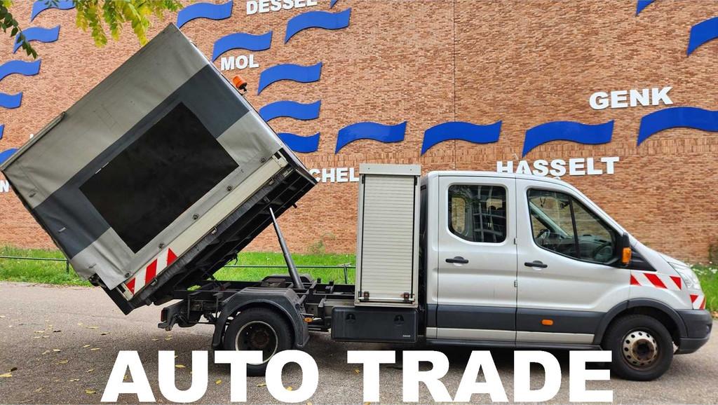 Ford Transit 2.2D | Hydraulische Kipper | Dubbele Cabine |, Autos, Camions, 4 portes, Entreprise, 7 places, Boîte manuelle