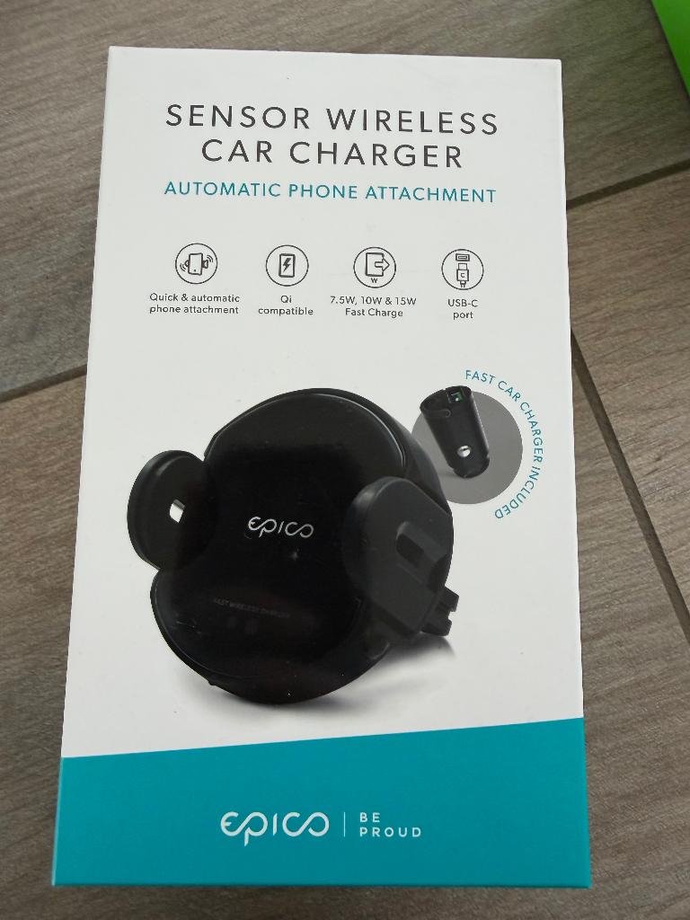 Epico Sensor Wireless Car Charger 15W - Nieuw, Ophalen, Nieuw, Apple iPhone