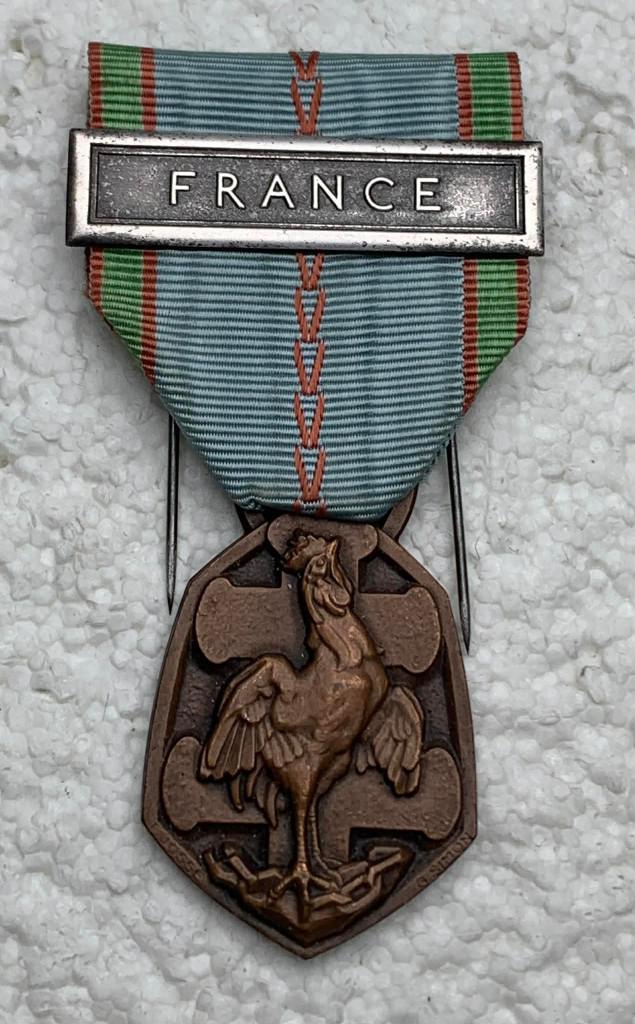 Medaille, Franse Herinneringsmed 1939-1945 + bar FRANCE, Enlèvement ou Envoi, Armée de terre, Ruban, Médaille ou Ailes