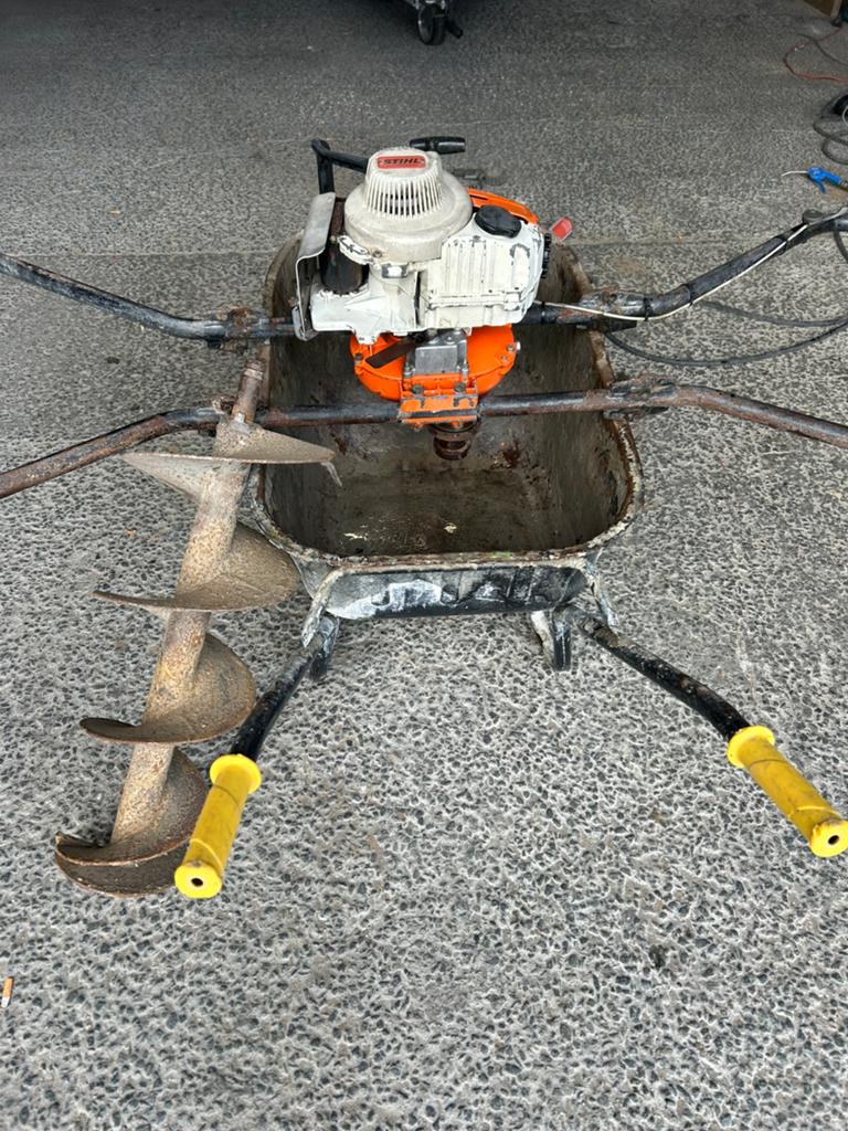 Grondboor stihl, Tuin en Terras, Ophalen, Gebruikt, Grondboor
