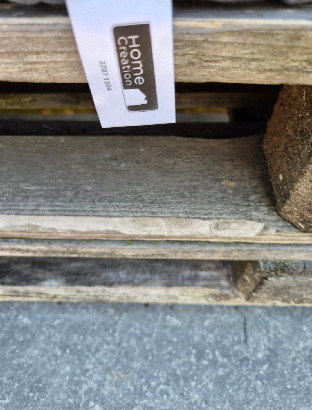 loungeset van paletten met kussens gratis, Tuin en Terras, Ophalen, Gebruikt, Hout, Loungeset