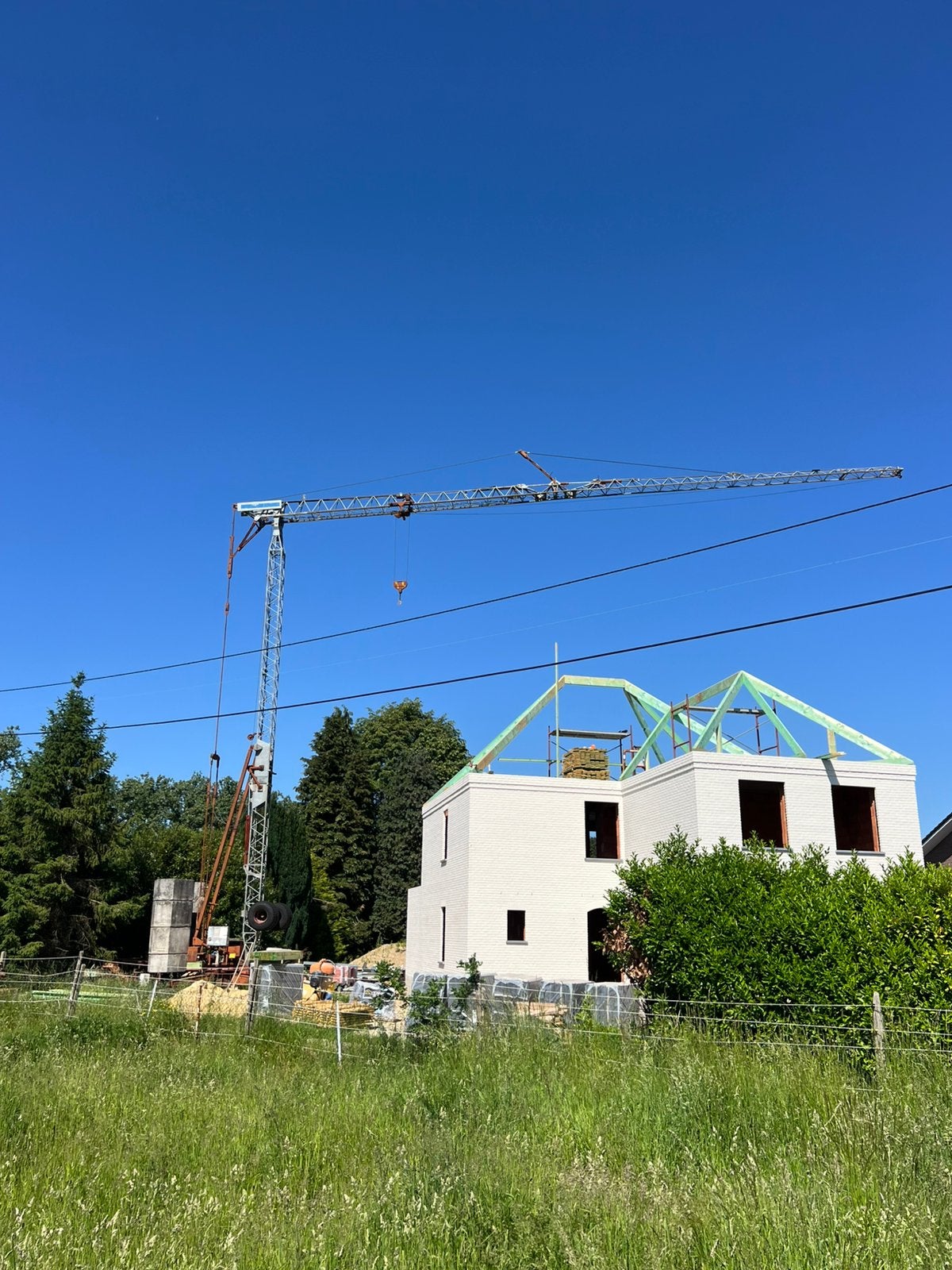 Bouwkraan 21 m te koop!, Ophalen