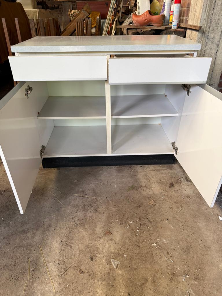 Keukenkast, Huis en Inrichting, Keuken | Keukenelementen, Ophalen, Gebruikt, Wit