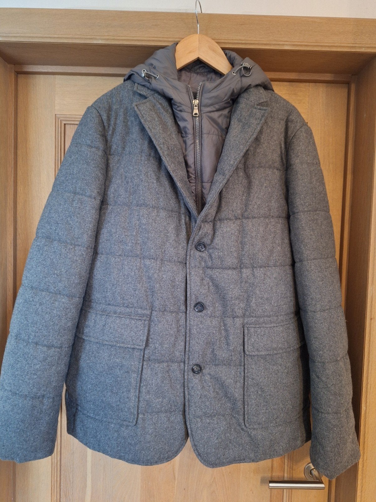 Grijze mannenjas met afneembare kap Tim Moore by JBC XXL, Enlèvement ou Envoi, Porté, Gris, Tim Moore JBC