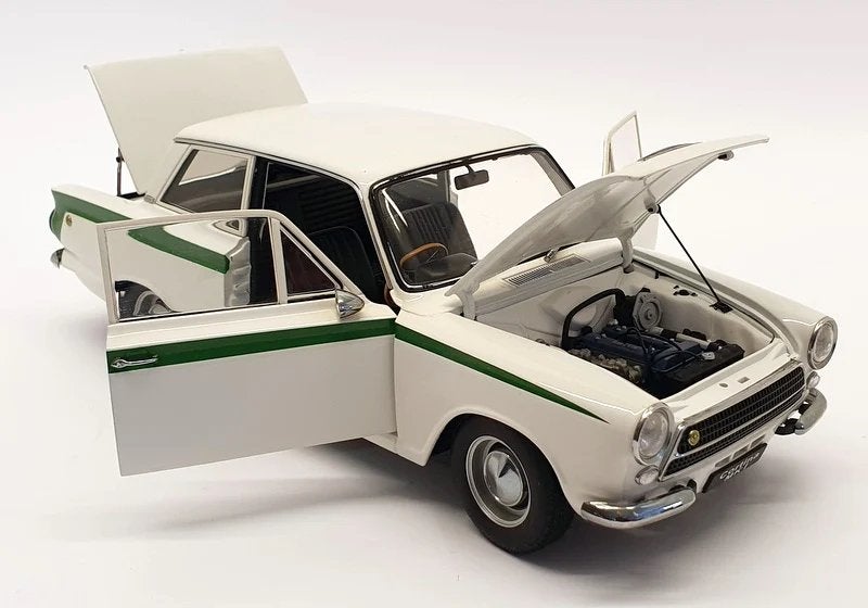AUTOart Ford Cortina Lotus 1/18, Hobby en Vrije tijd, Ophalen of Verzenden, Zo goed als nieuw, Autoart