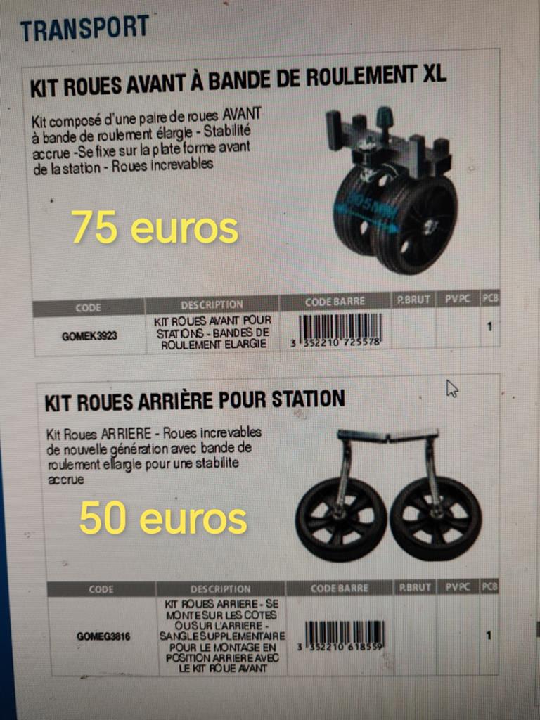 Kit Garbolino station roue avant/arrière + support arrière, Enlèvement, Comme neuf, Ensemble complet