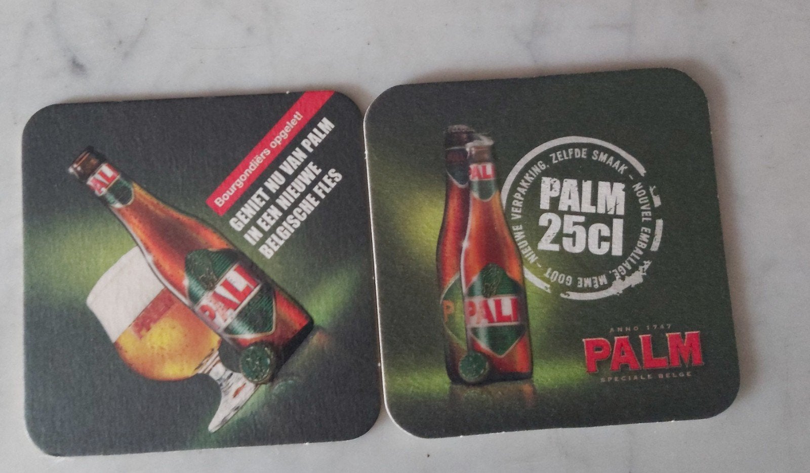 Palm bierviltjes 2 stuks, Collections, Marques de bière, Enlèvement ou Envoi, Palm