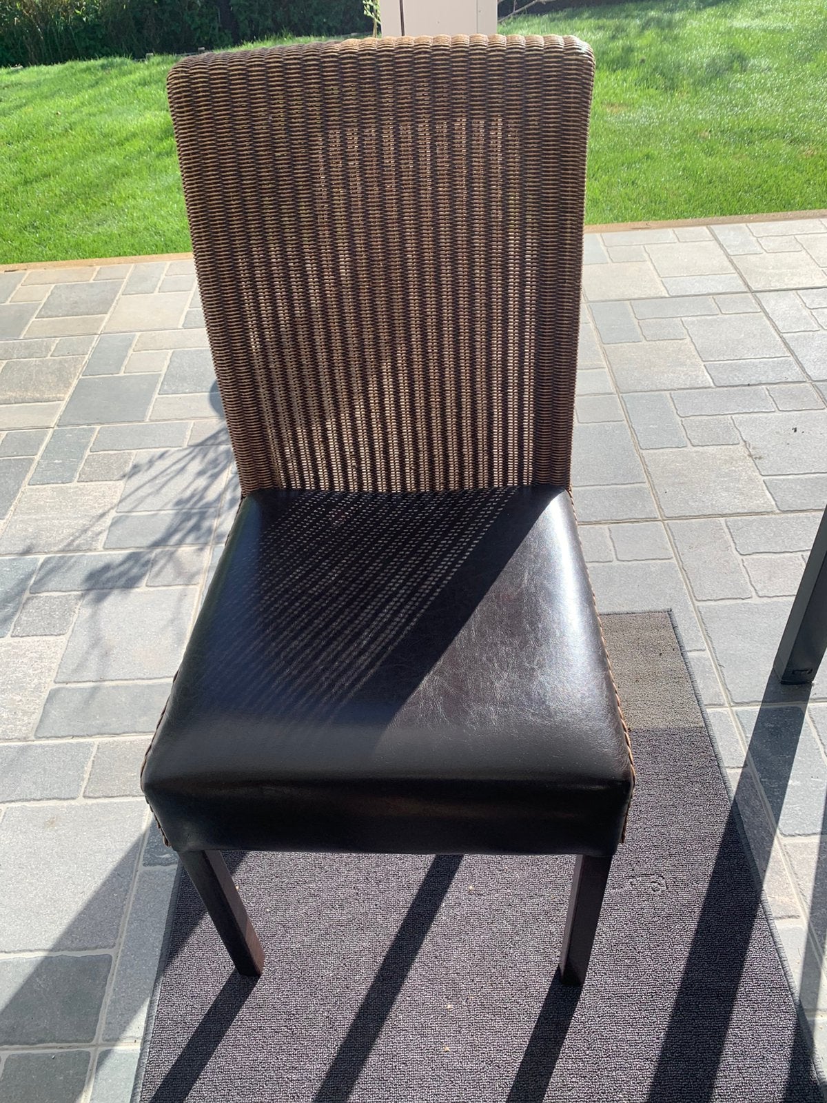 Zes stoelen in rotan, Tuin en Terras, Ophalen, Gebruikt, Rotan