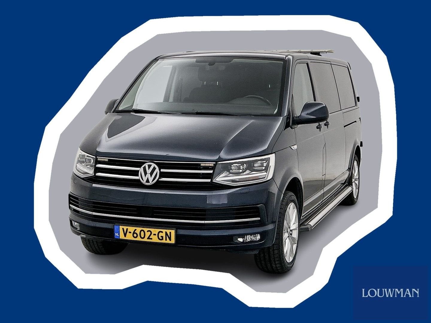 Volkswagen Transporter 2.0 TDI L2H1 DC Highline 204pk DSG Ad, Auto's, Automaat, Parkeersensor, 161 g/km, Blauw