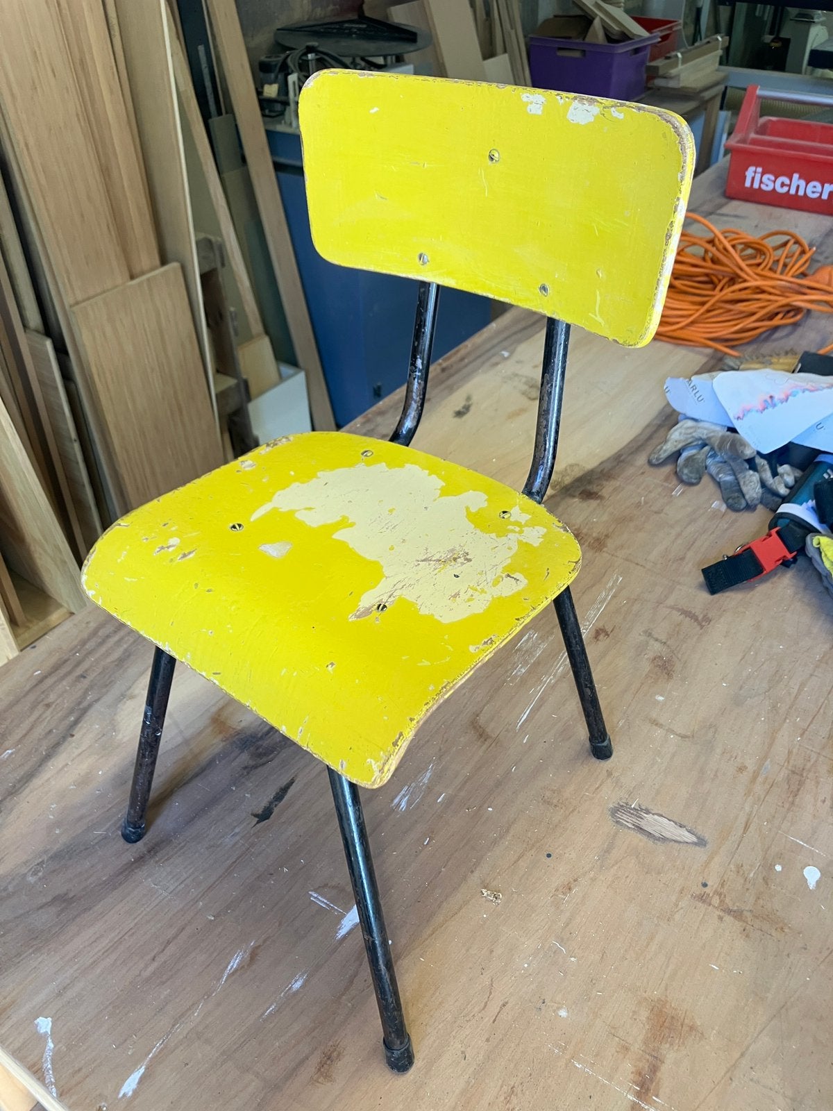 Vintage kinderstoeltje, Ophalen