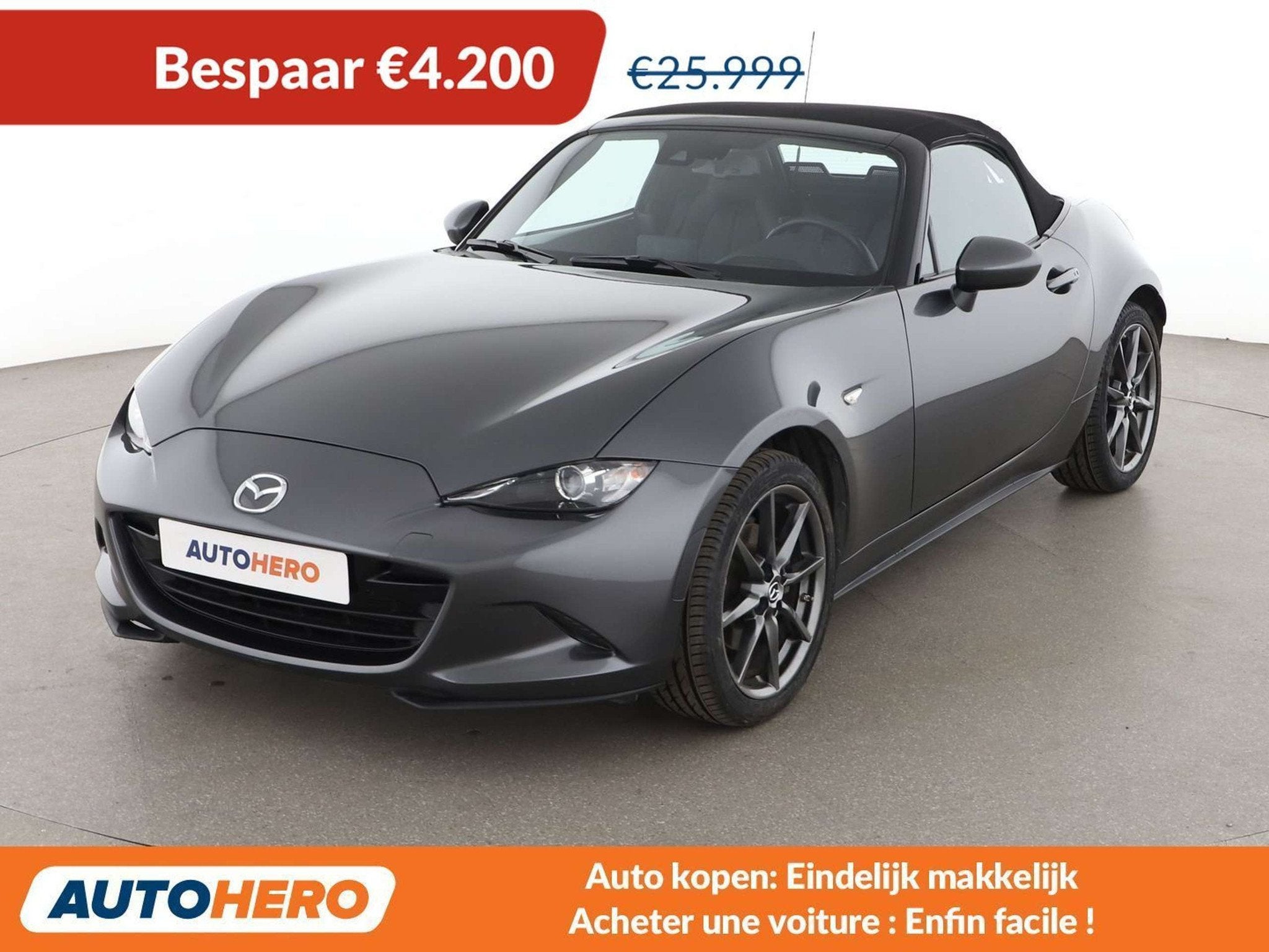 Mazda MX-5 2.0 Sports-Line (année de construction 2019), Autos, Cuir, Argent ou Gris, Achat, Boîte manuelle