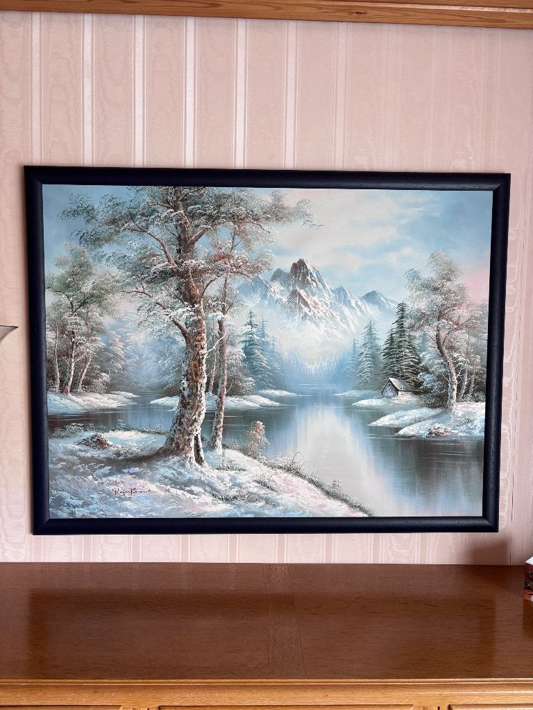Peinture avec un paysage d'hiver (Roger Brown), Enlèvement, Paysage