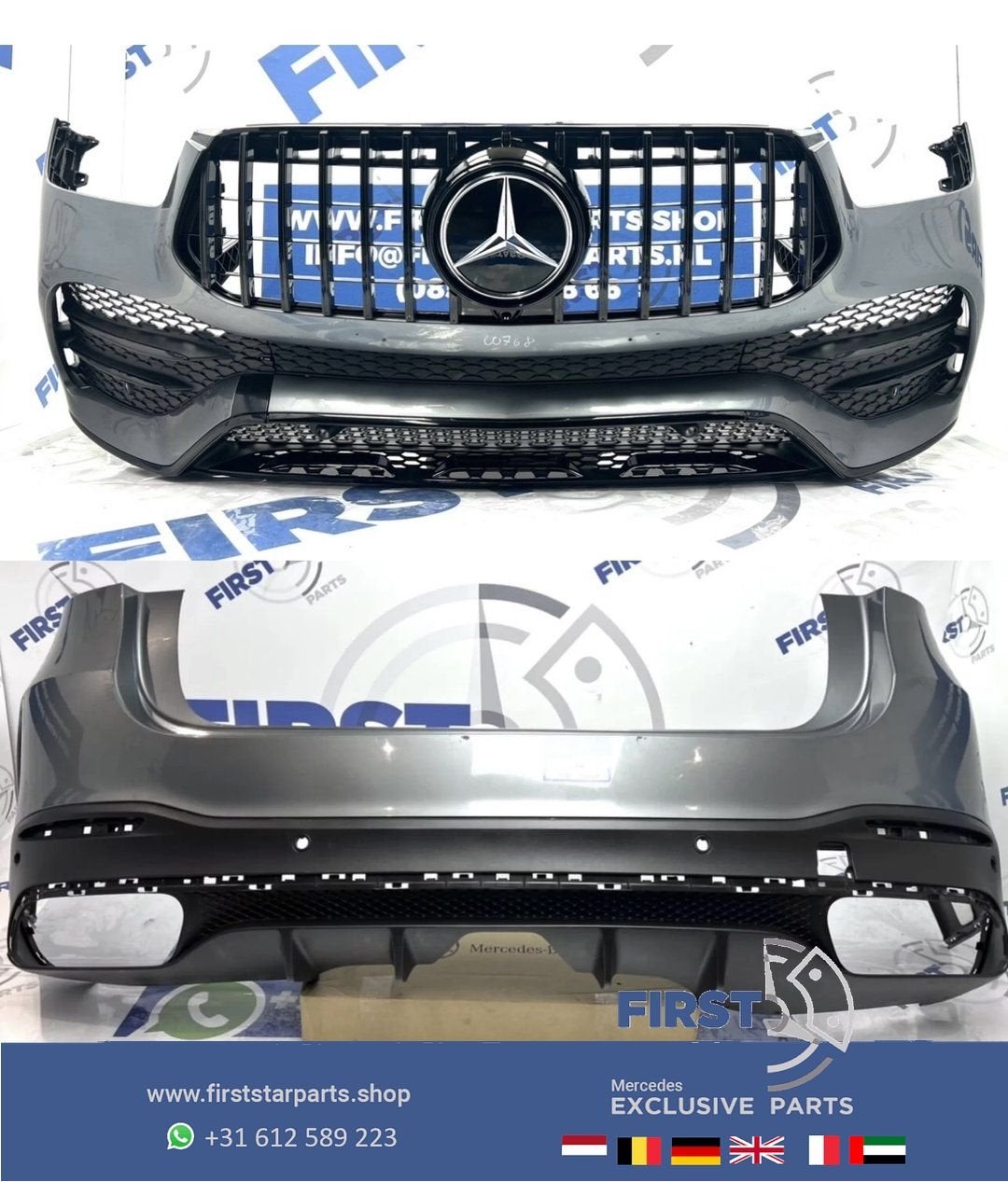 W167 AMG PAKKET BUMPER SET V167 C167 GLE 53 AMG VOORBUMPER +, Utilisé, Avant, -, -