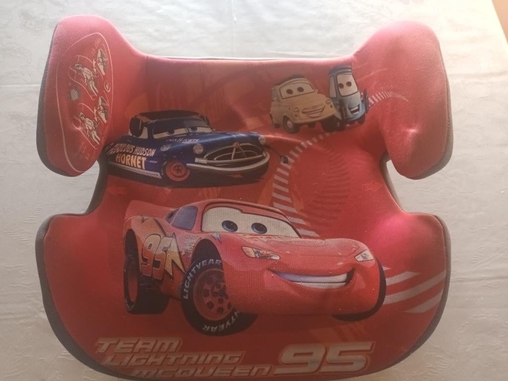 Zitverhoger Cars rood, Kinderen en Baby's, Ophalen, Gebruikt, 15 t/m 36 kg, Autogordel
