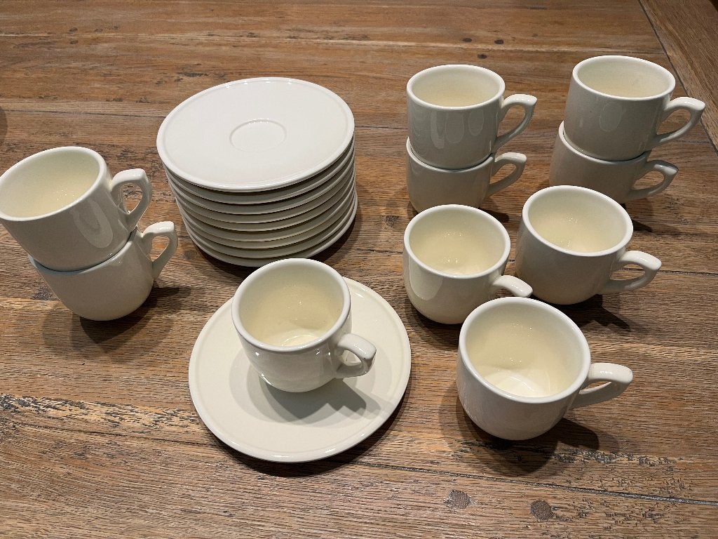Espressotassen met schoteltjes( Royal Boch), Huis en Inrichting, Keuken | Servies, Ophalen, Landelijk/Boerenbont, Nieuw, Royal Boch
