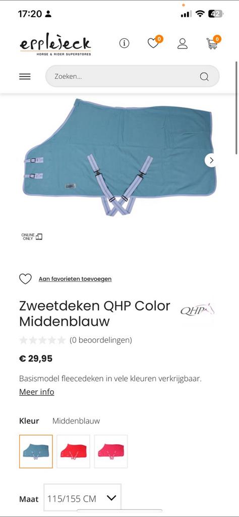 Pony deken fleece nieuw 115/155, Nieuw, Pony (P), Blauw, Deken