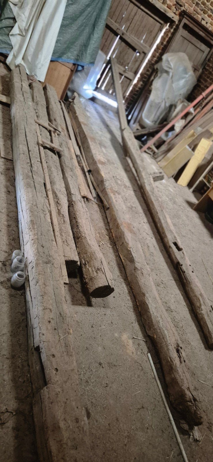 Eikenpoeders te koop. 2 grote, 2 kleinere., Doe-het-zelf en Bouw, Hout en Planken, Ophalen of Verzenden, Eiken