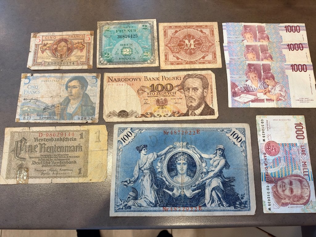 20 oude bankbiljetten verschillende landen, Ophalen of Verzenden, Bankbiljetten