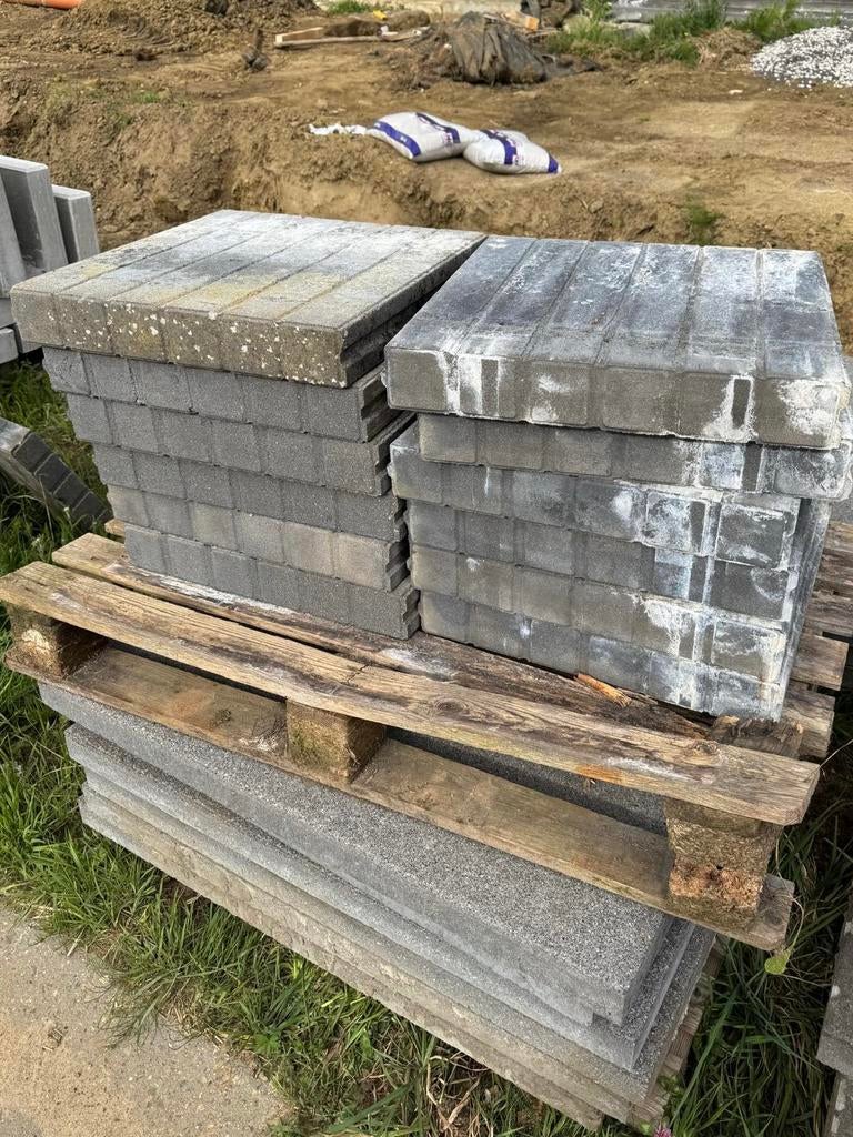 Palissades beton 43 stuks, Tuin en Terras, Tegels en Klinkers, Ophalen, Gebruikt, Beton, Overige typen