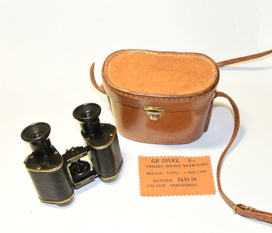 G.P. Goerz 6x verrekijker Bj 1900 / 1910, Ophalen of Verzenden, Gebruikt, Met hoes of tas