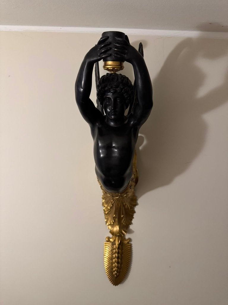 Empire XXL WANDKANDELAAR 67 cm naar model Ravrio, Ophalen of Verzenden, Koper of Brons