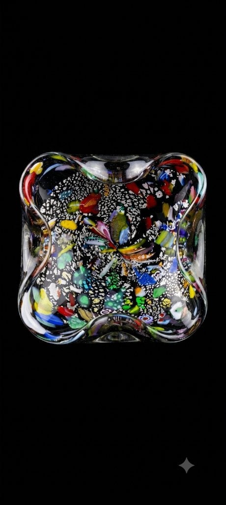 Cendrier / Vide-poche  Murano "Tutti Frutti" - Années 50/60, Antiquités & Art, Antiquités | Verre & Cristal, Enlèvement